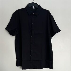 NWT Classic Black Men's Casual Button Down Shirt